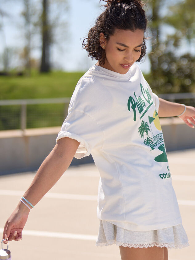 Palm Coast Oversized Graphic Tee Detail 3 - TULLABEE