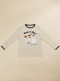Creep It Real Ringer Tee Detail 2 - TULLABEE