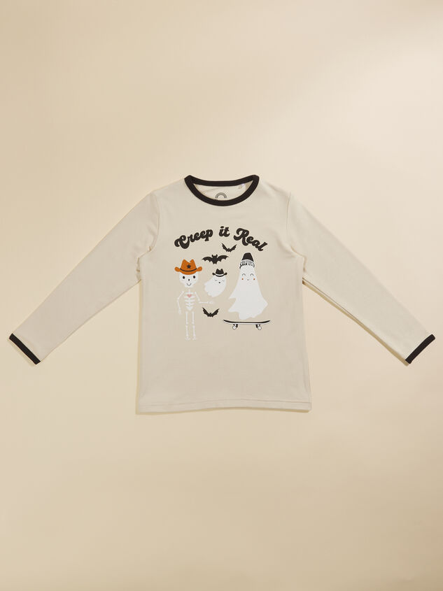 Creep It Real Ringer Tee Detail 2 - TULLABEE
