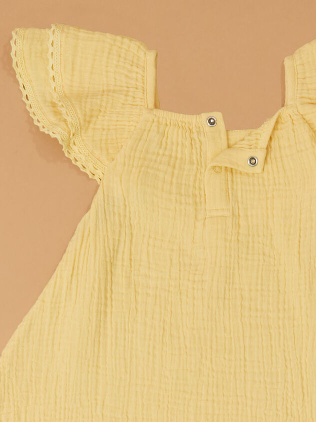 Julia Flutter Sleeve Dress Detail 3 - TULLABEE