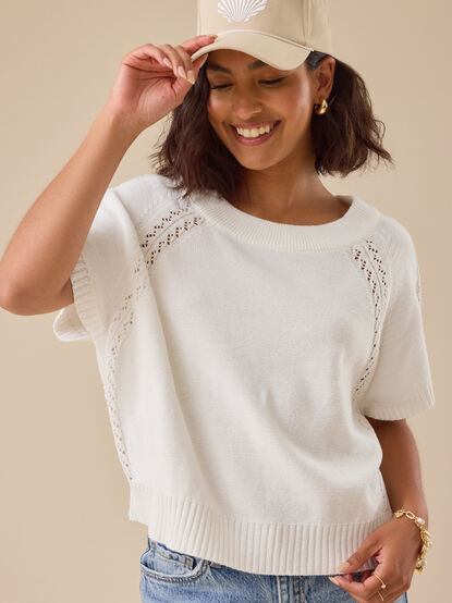 Maci Crochet Boxy Pullover - TULLABEE