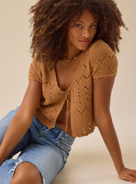 Lucia Tie Front Top Detail 3 - TULLABEE