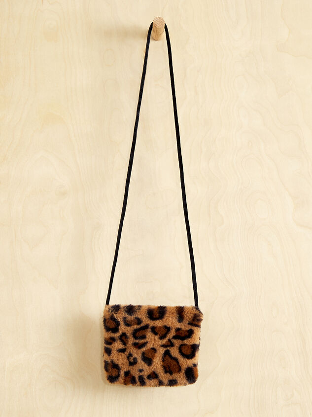 Leopard Fur Crossbody Purse Detail 2 - TULLABEE
