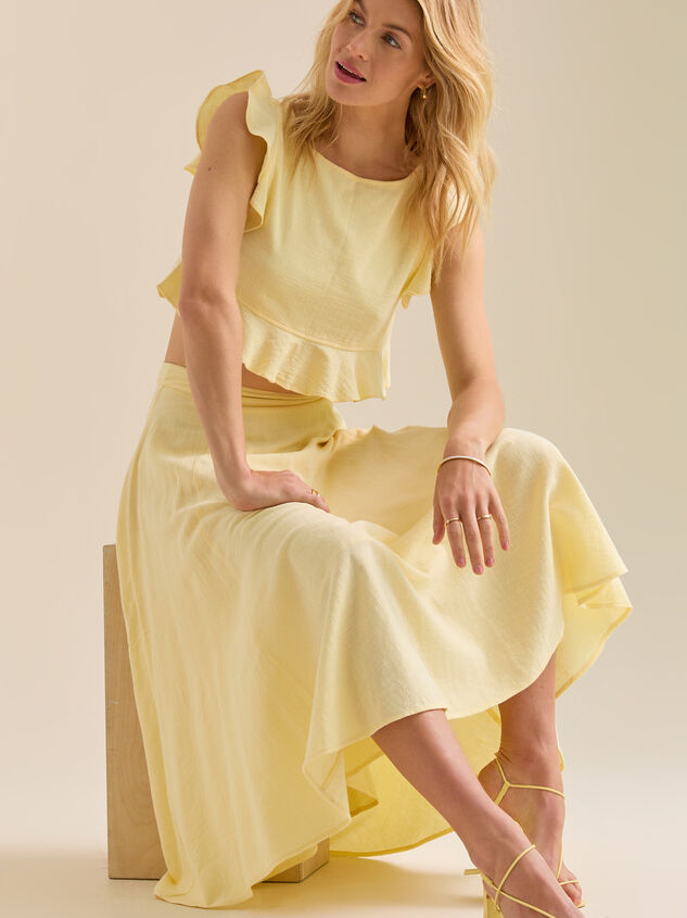Grace Linen Ruffle Top Detail 5 - TULLABEE
