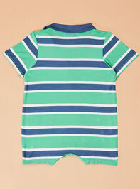 Clark Striped Polo Romper Detail 3 - TULLABEE