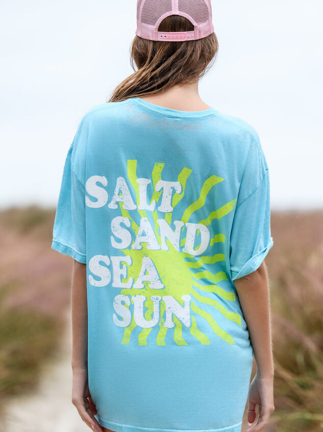 Salt Sand Sea Sun Tee Detail 2 - TULLABEE