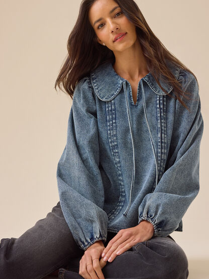 Paige Denim Collared Top - TULLABEE