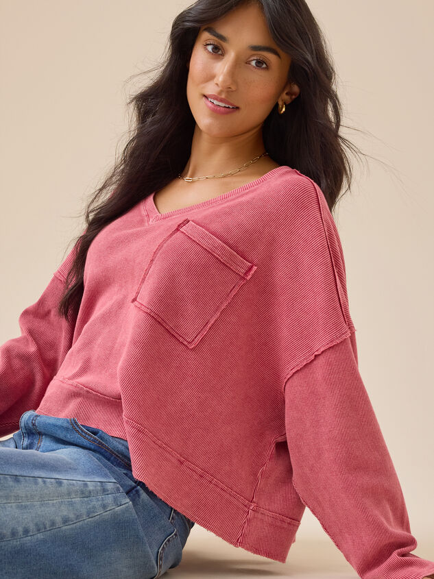 Cassidy Boxy Thermal Top Detail 2 - TULLABEE