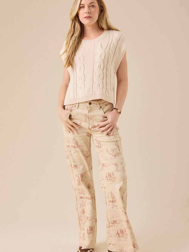Sarah High Rise Western Straight Leg Pants - TULLABEE