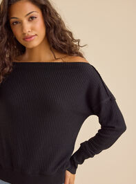 Ariadne Thermal Boatneck Top Detail 3 - TULLABEE