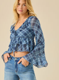 Ivey Plaid Babydoll Top - TULLABEE