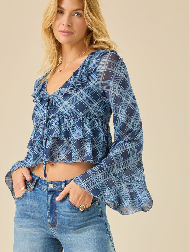 Ivey Plaid Babydoll Top - TULLABEE
