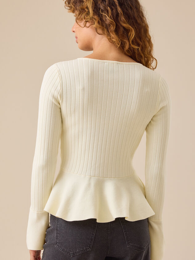 Olivia Bell Sleeve Peplum Top Detail 4 - TULLABEE