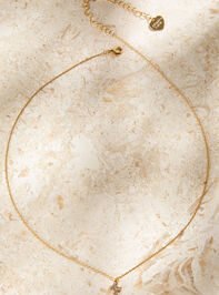 Jesus Saves Dainty Cross Necklace Detail 2 - TULLABEE