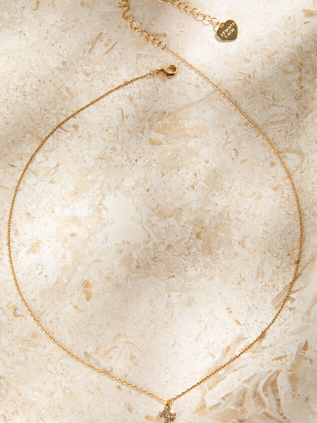 Jesus Saves Dainty Cross Necklace Detail 2 - TULLABEE