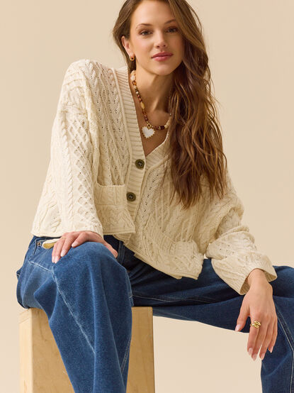 Halle Cable Cardigan - TULLABEE