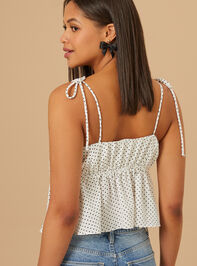 Sloane Bow Babydoll Top Detail 4 - TULLABEE