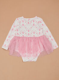 Rosie Floral Bodysuit Dress Detail 2 - TULLABEE