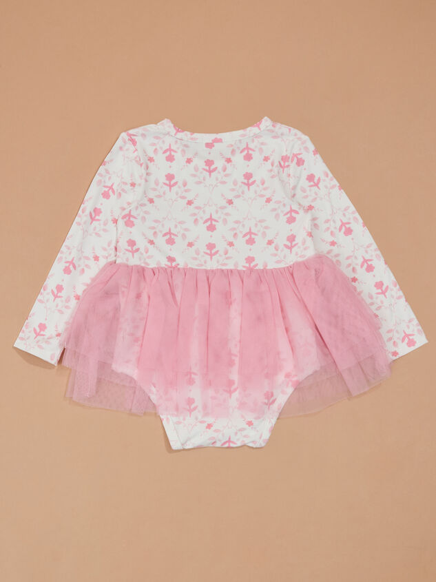 Rosie Floral Bodysuit Dress Detail 2 - TULLABEE