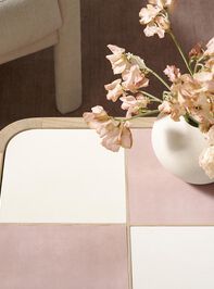 Audrey Wood Coffee Table Pink Detail 2 - TULLABEE