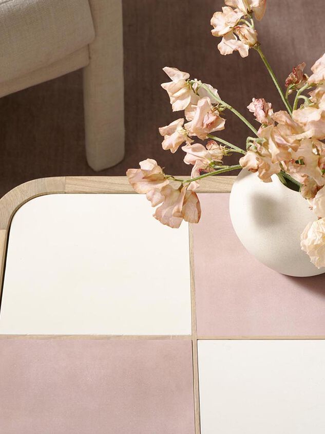 Audrey Wood Coffee Table Pink Detail 2 - TULLABEE