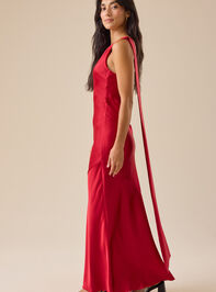 Connie Satin Maxi Dress Detail 3 - TULLABEE