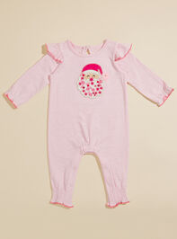 Floral Santa Jumpsuit by MudPie Detail 2 - TULLABEE