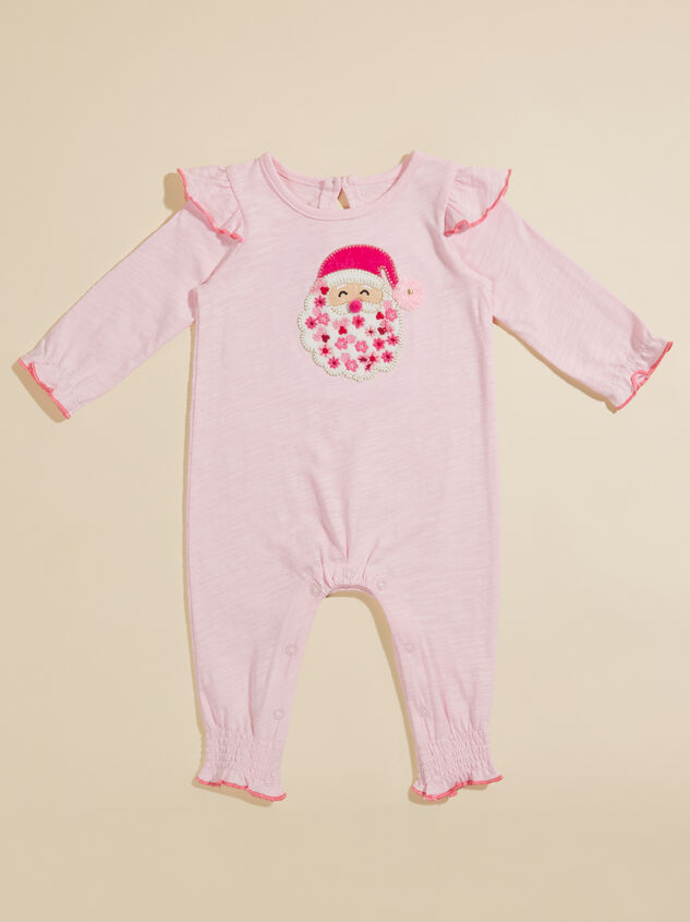 Floral Santa Jumpsuit by MudPie Detail 2 - TULLABEE