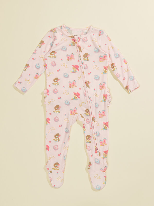Cowgirl Boots Ruffle Footie - TULLABEE