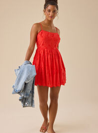 Jezebel Eyelet Mini Dress Detail 2 - TULLABEE