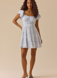 Florence Floral Mini Dress Detail 2 - TULLABEE