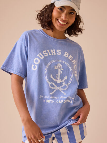 Beach Anchor Oversized Tee - TULLABEE