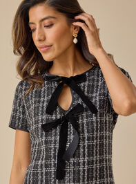 Cheyenne Tweed Mini Dress Detail 2 - TULLABEE