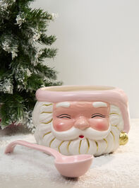 Pink Santa Punch Bowl Detail 2 - TULLABEE