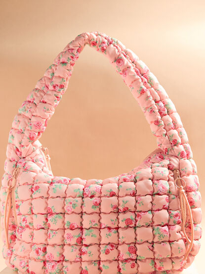 Proficient Floral Quilted Puffer Shoulder Bag - TULLABEE