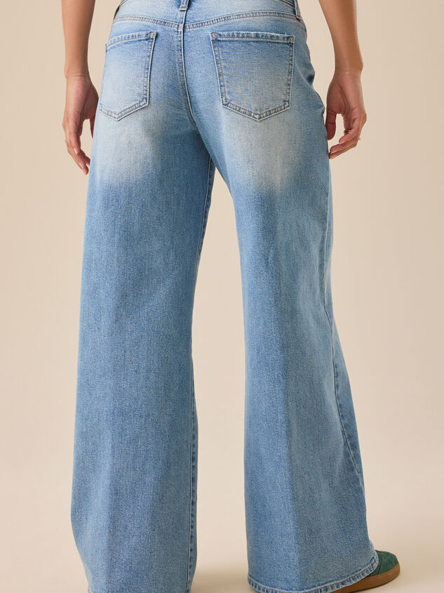 Autumn Baggy Wide Leg Jeans Detail 6 - TULLABEE