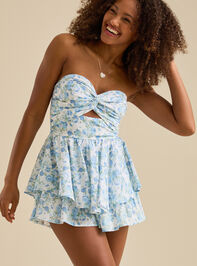 Melanie Strapless Floral Romper - TULLABEE