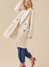 Pallie Wool Textured Peacoat - TULLABEE