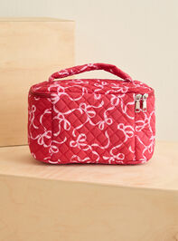 Cecile Quilted Makeup Bag Detail 2 - TULLABEE