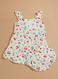 Cherry Floral Tank and Bloomer Set Detail 2 - TULLABEE