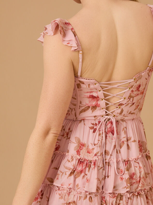 Samantha Floral Mini Dress Detail 5 - TULLABEE