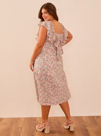 Sarah Floral Midi Dress Detail 3 - TULLABEE