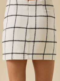 Berkeley Plaid Wool Notch Skirt Detail 5 - TULLABEE