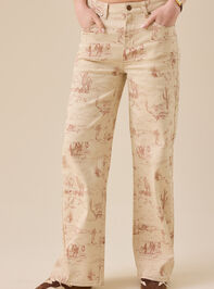 Sarah High Rise Western Straight Leg Pants Detail 3 - TULLABEE