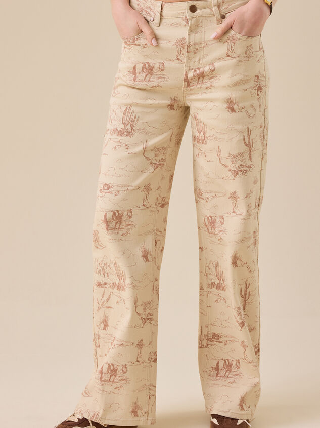 Sarah High Rise Western Straight Leg Pants Detail 3 - TULLABEE