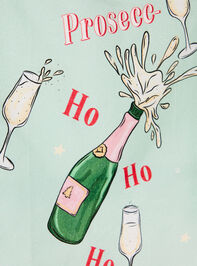 Prosecco Ho Ho Tea Towel Detail 2 - TULLABEE