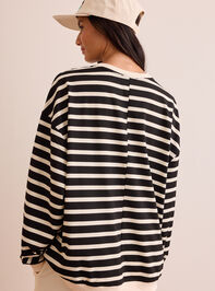 Swift Stripe Long Sleeve Top Detail 5 - TULLABEE
