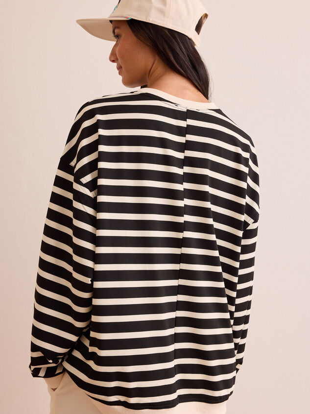 Swift Stripe Long Sleeve Top Detail 5 - TULLABEE