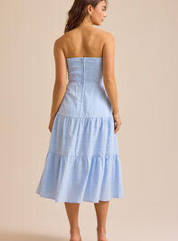 Sofia Strapless Midi Dress Detail 4 - TULLABEE