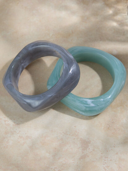 Stormy Resin Bangle - TULLABEE